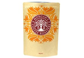 Kraft papper stå upp dragkedja kaffe väska med Vlave