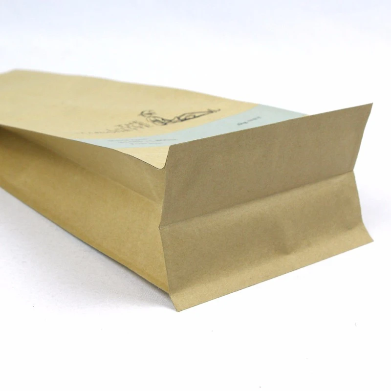 Kraftpapper Aluminiumfoliepåse med ventil 8 Sidan förseglad Kraft Paper Aluminium Foil Bag With Valve 8 Side Sealed