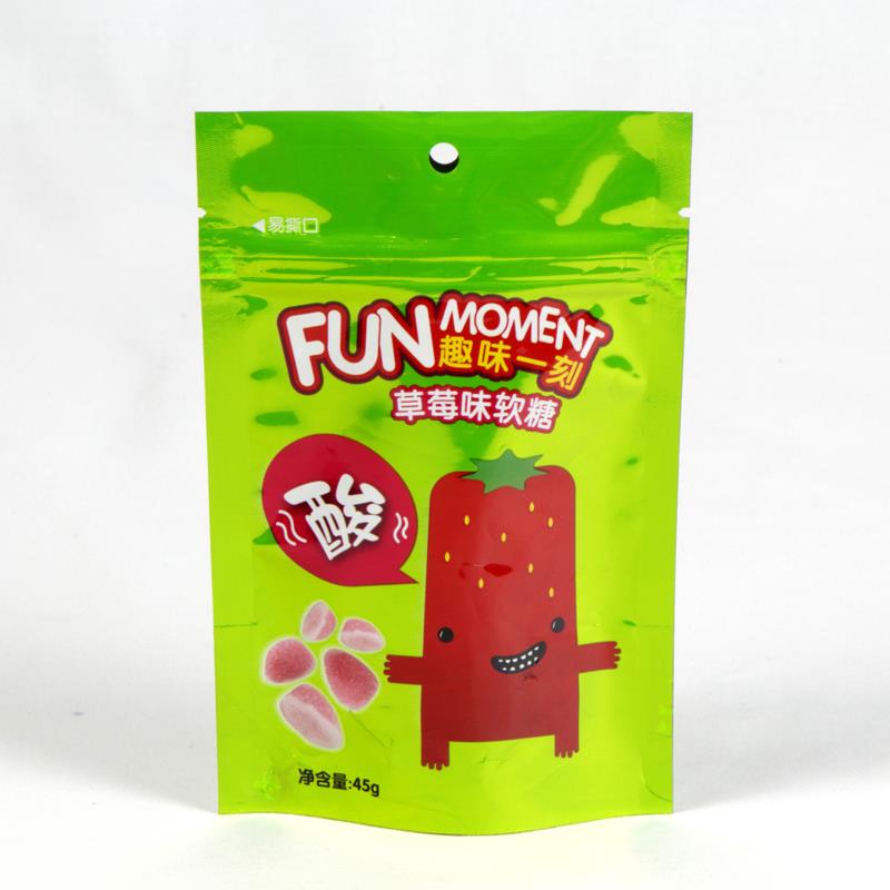 Plaststativ upp dragkedja godisväska Plastic Stand Up Zipper Candy Bag
