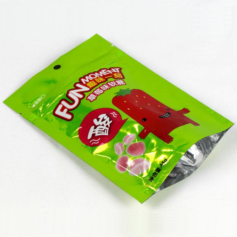 Plaststativ upp dragkedja godisväska Plastic Stand Up Zipper Candy Bag