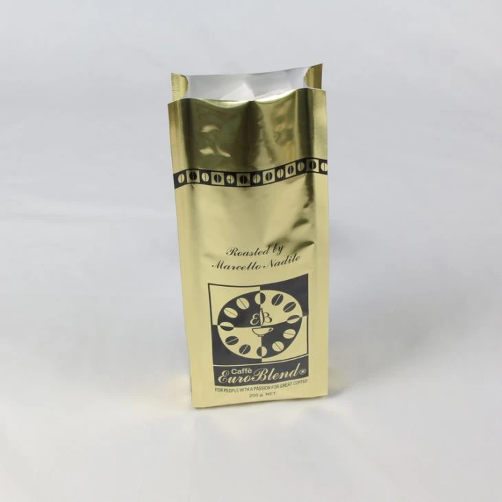 250g tre sida tätning Anpassad utskrift aluminium folie kaffe väska