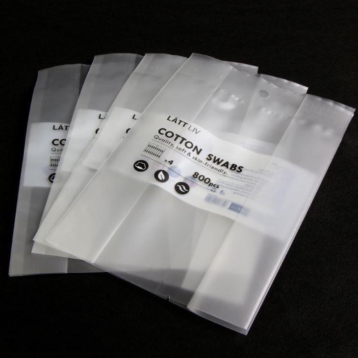 Sida Gusset Cotton Swab Plastförpackningsväskor
