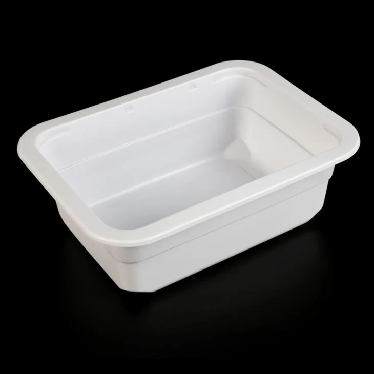 1000ml Mikrovågsugn engångsplast för engångsmat Förberedd mat Catering Förpackningsbricka Tillverkare