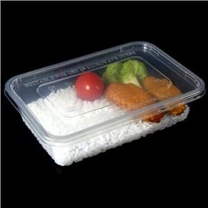 Transparent miljövänlig mikrowavable takeaway engångsmat