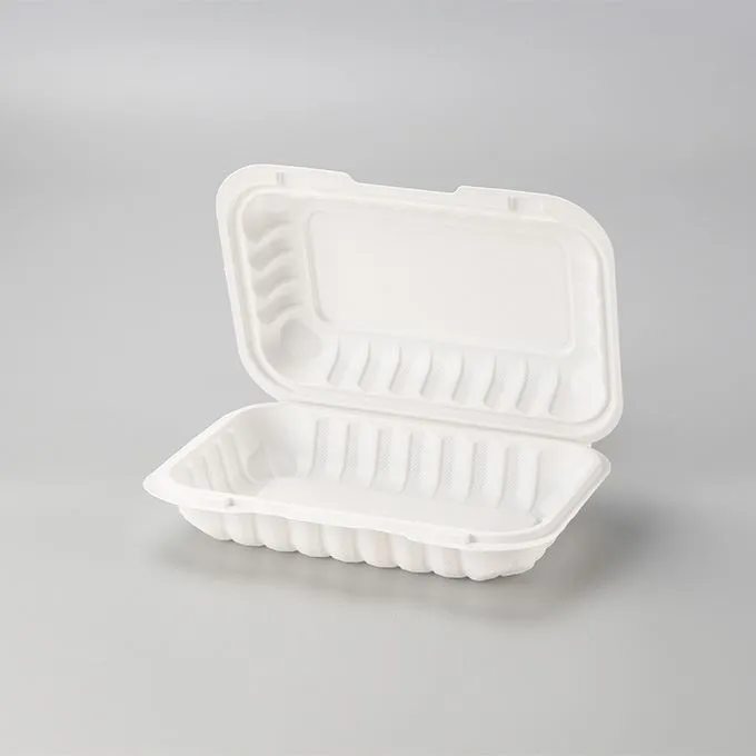 6x9 tum Vit Pp Mikrovågsugn matbehållare Avhämtning Food To Go Lunchlåda Plast Återanvändbar Clamshell Food ContainerH