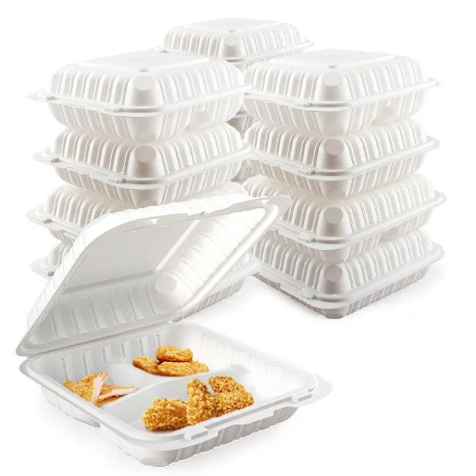 Fabrikspris Svart fyrkantigt gångjärnslock Plast Ta ut Matförpackning Stekt kycklinglådor Matbehållare för delikatessbutik