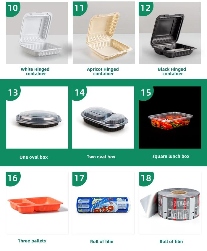 Engångsmikrovågsmatlåda Avhämtningsförpackning Matbehållare 3 fack PP Plast B...