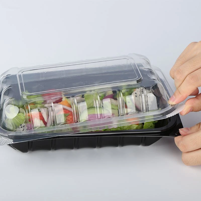 Anpassad logotyp förvaring Plast Mat Måltidsbehållare Prep Take Away Lunchlåd...