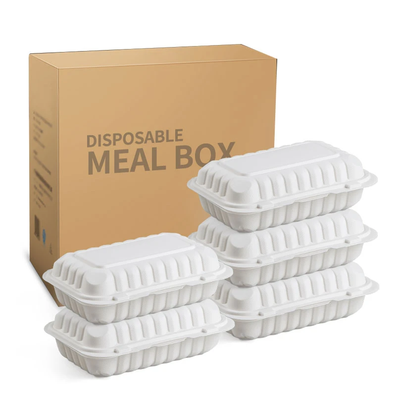 Biologiskt nedbrytbar matförpackning Ekobehållare Varm mat Clamshell-behållar...