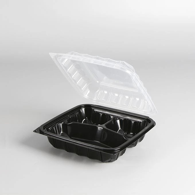 Nytt föremål Måltid Mat Avhämtning Lunchlåda Engångsplast Avhämtningsbehållare Tvåfärgad To Go Matbehållare för restaurang