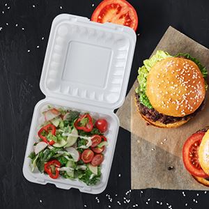 To Go gångjärnsförsedda matbehållare