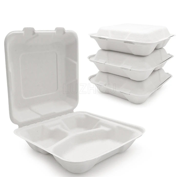 Bagasse-behållare Mat att gå