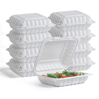 Restaurang Mikrovågsugn Take Away Matbehållare med lock Bpa-fria Plast Meal P...
