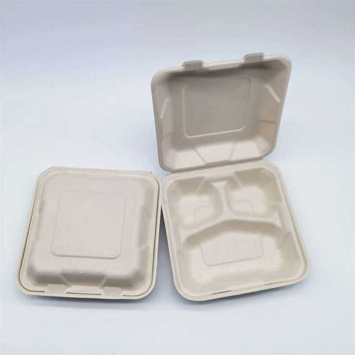 Pappersmassamatbehållare Clamshell