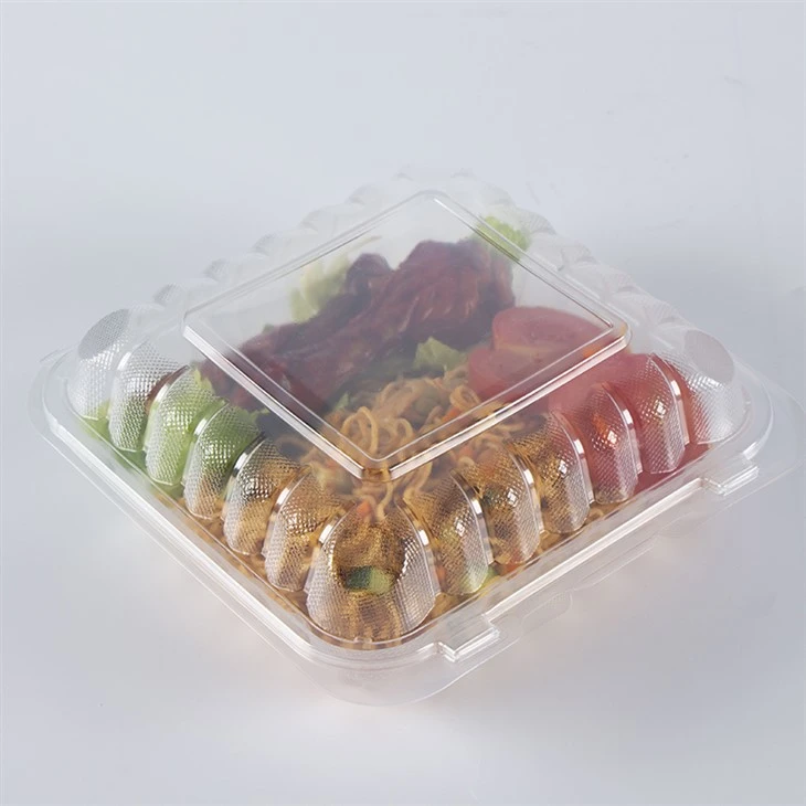 Plast Transparent Bento Box Disponibel Takeaway