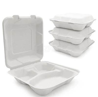 Bagasse-behållare Mat att gå