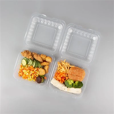 Genomskinlig Bento-låda för engångsbruk