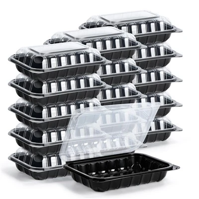Engångs Bento Take Out gångjärnslåda