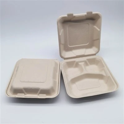 Sockerrörsbagasse matbehållare 9''x9''