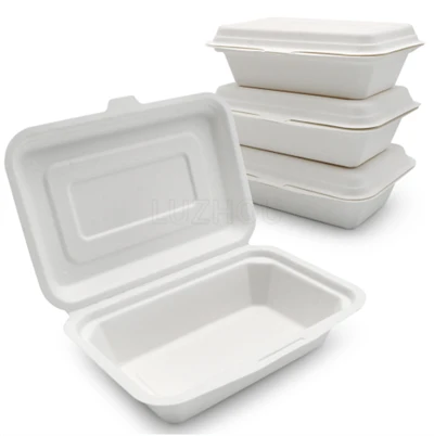 To Go-behållare med lock Engångsbagasse