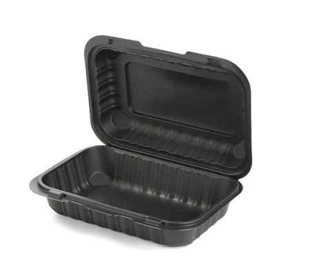 Svart och vit 9x6 tums matlåda