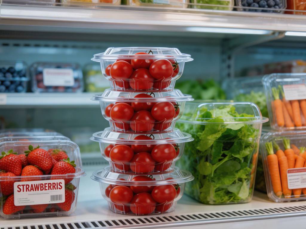 PET packaging food containers clear