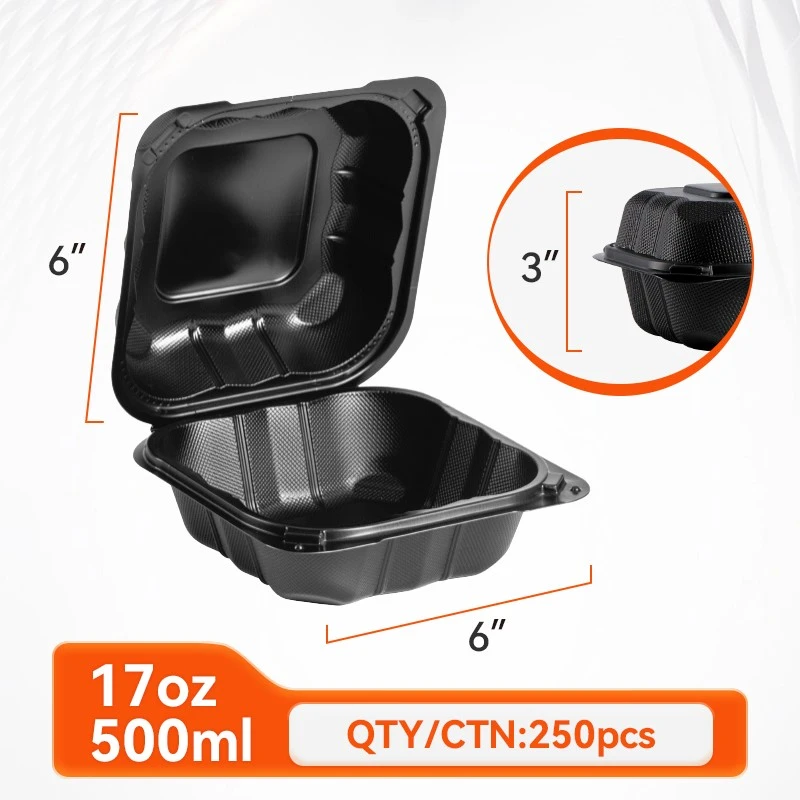 small clamshell to-go food containers