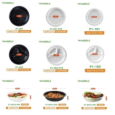 Black Plastic Plates